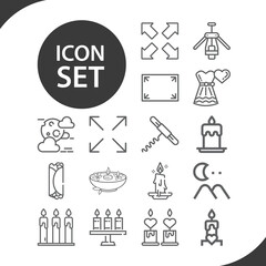 Simple set of wax related lineal icons.