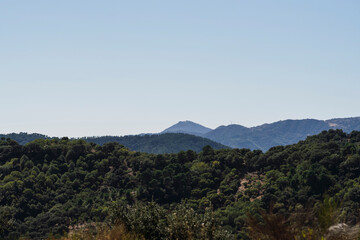 Paisajes de la serranía de Málaga en Andalucía