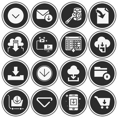 16 pack of daring  filled web icons set