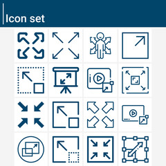 Simple set of clear up related lineal icons.