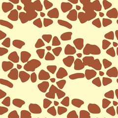 Giraffe fur seamless pattern, tropical animal skin texture.