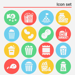 16 pack of defective  filled web icons set