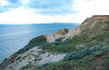 Fototapeta na wymiar cliff coast, landslide 