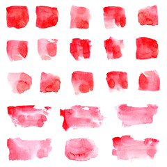 Red watercolor stain set