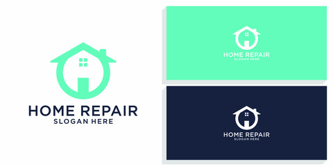 home design logo vector premium