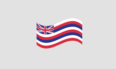 Hawaii flag waving vector illustration