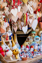 Christmas decorations in the Christmas Market, Alsace, France