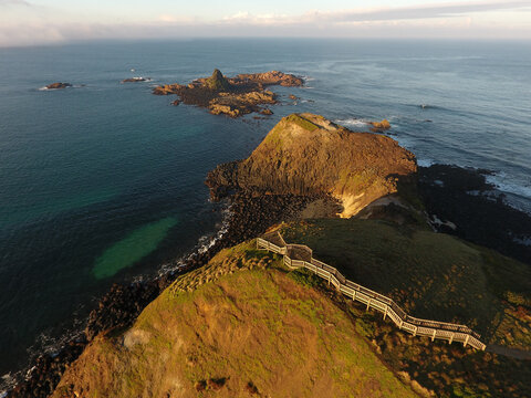 Pyramid Rock,Phillip Island headland in the sunlight