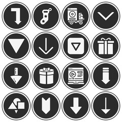 16 pack of wards  filled web icons set