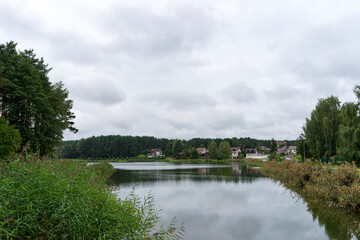Lake landscape in Druskininkai, Lithuania
