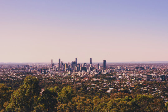 view of brisbane city from mt cootha