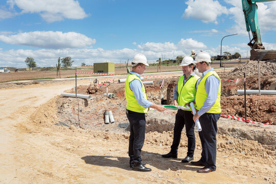 Property developers conducting a site visit
