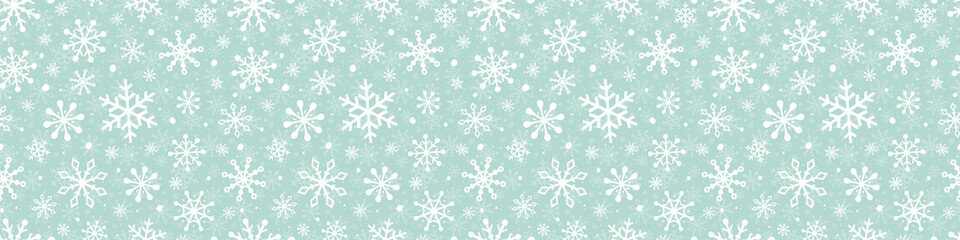 Christmas seamless pattern with snowflakes. Winter background. Vector