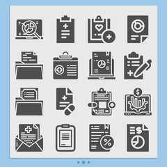 Simple set of rated related filled icons.