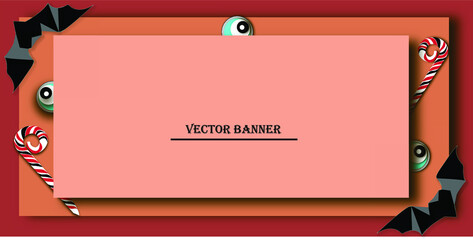 Halloween banner. Empty, for use on a website, as an invitation, background © IrinaIrish