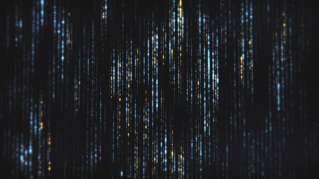 Stylish dark glitzy grunge motion background with gently glittering blue and gold textured lines. Full HD and looping.