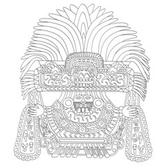 vector icon with Tepantitla the great goddess of Teotihuacan for your project