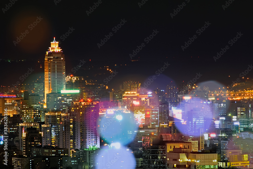 Wall mural modern city night