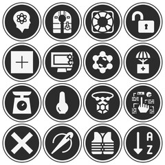 16 pack of model  filled web icons set