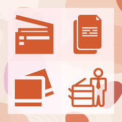 Simple set of simulate related filled icons