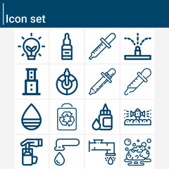 Fototapeta premium Simple set of sharply related lineal icons.