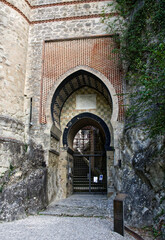 Fototapeta na wymiar Main entrance to Rocchetta Mattei. Bologna, Italy