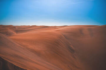 Fototapeta na wymiar Sand dunes in the desert, Spain, Maspalomas