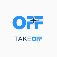 Obraz premium This is a take off logo, for airplane logo design vector template