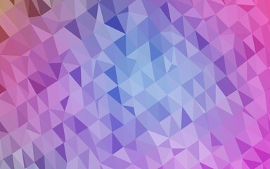 Light Pink, Blue vector abstract polygonal texture.