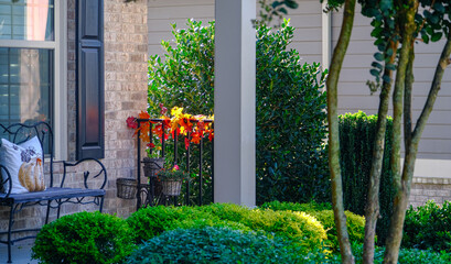 Fall Colors on Porch of Townhouse