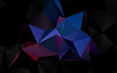 Dark Blue, Red vector polygon abstract backdrop.