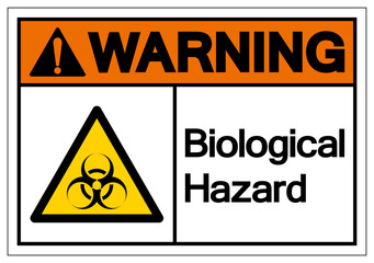 Obraz premium Warning Biological Hazard Symbol, Vector Illustration, Isolate On White Background Label. EPS10