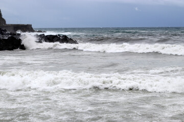 Surge on the coast of San Sebastian