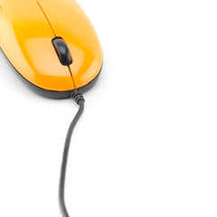 orange mouse isolated on white