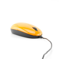 orange mouse isolated on white