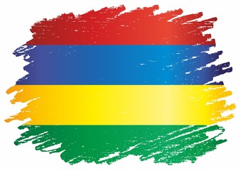 Flag of Mauritius, Republic of Mauritius. Bright, colorful vector illustration