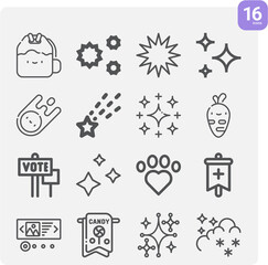 Simple set of roles related lineal icons.