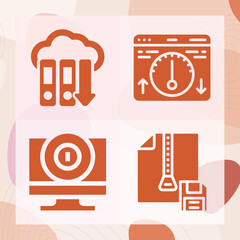 Simple set of daring related filled icons