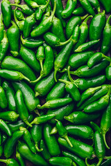 Background of Green Jalapeno Peppers