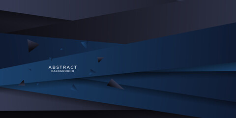 Fototapeta na wymiar Modern blue black abstract presentation background. Vector illustration design for presentation, banner, cover, web, flyer, card, poster, game, texture, slide, magazine, and powerpoint. 