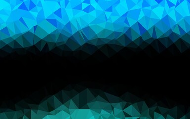 Fototapeta premium Light Blue, Green vector polygon abstract background.
