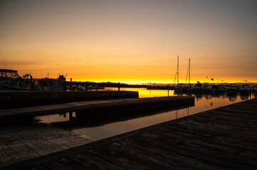 Fototapeta na wymiar Sunset at the Marina 