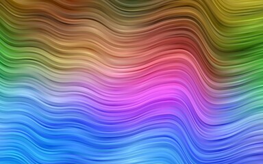 Obraz premium Light Multicolor, Rainbow vector background with bubble shapes.