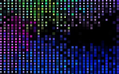 Dark Multicolor, Rainbow vector template with crystals, rectangles.