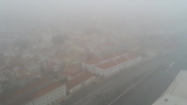 Lisbon. Aerial view in Lisboa, city pf Portugal. Drone Footage
