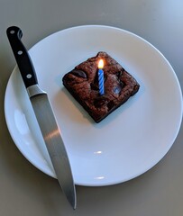 brownie on plate