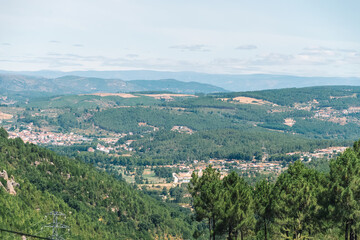 large spacious mountain landscapes. beauty of the mountains in portugal