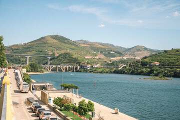 large spacious mountain landscapes with a small lake. beauty of the mountains in portugal