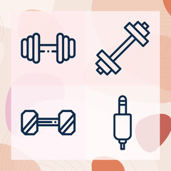 Simple set of gram related lineal icons
