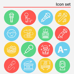 Fototapeta premium 16 pack of eliminate lineal web icons set